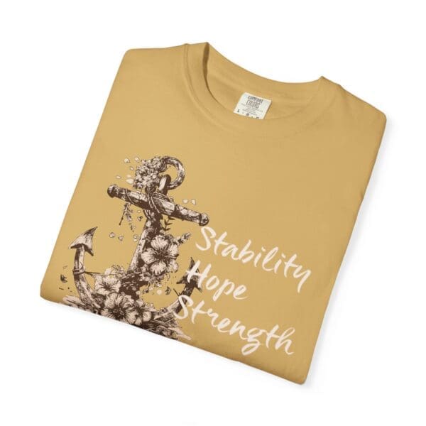 Stability, Hope, Strength - Anchor Heavyweight T-Shirt - Image 13
