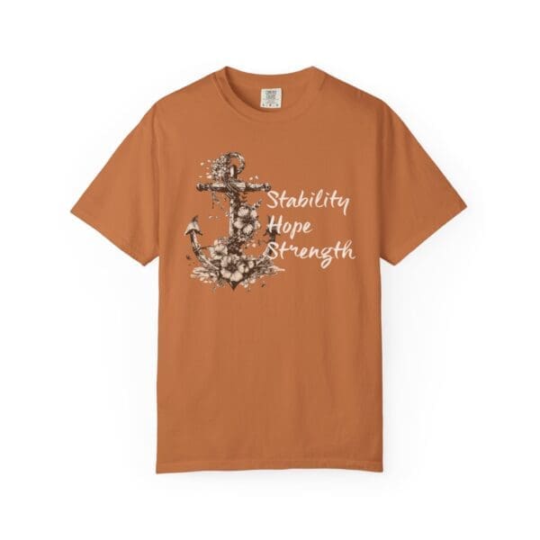 Stability, Hope, Strength - Anchor Heavyweight T-Shirt - Image 16