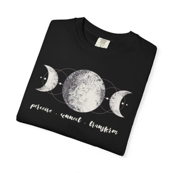Perceive, Connect, Transform - Moon Phases Heavyweight T-Shirt - Image 4