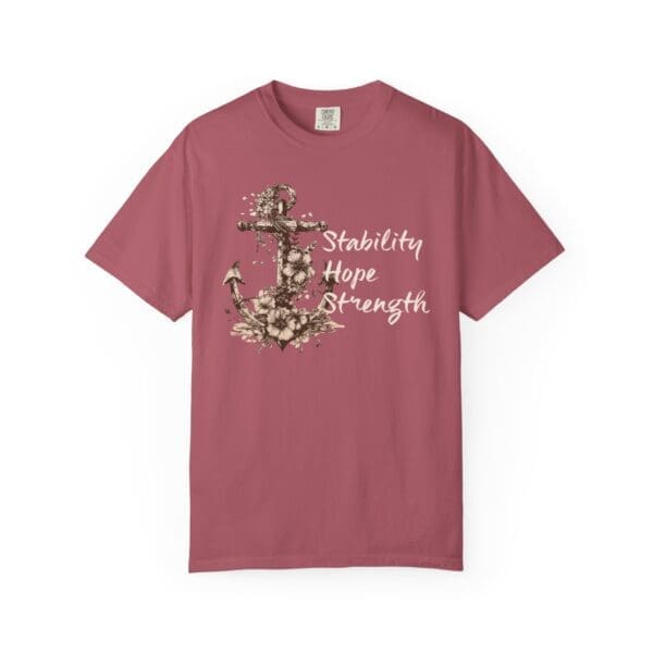 Stability, Hope, Strength - Anchor Heavyweight T-Shirt - Image 20