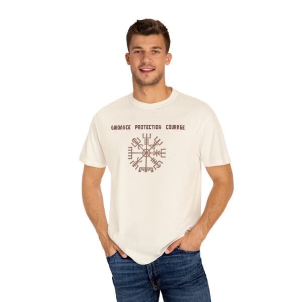 Guidance, Protection, Courage - Vegvisir Heavyweight T-Shirt - Image 9