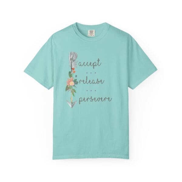 Accept, Release, Persevere - Down Arrow Heavyweight T-Shirt - Image 15