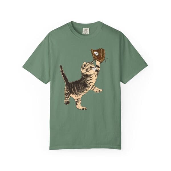 Baseball Kitten Heavyweight T-Shirt - Image 7
