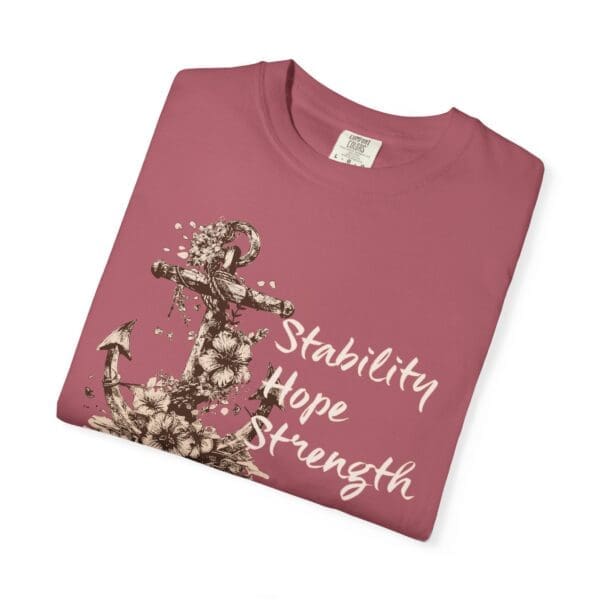 Stability, Hope, Strength - Anchor Heavyweight T-Shirt - Image 21