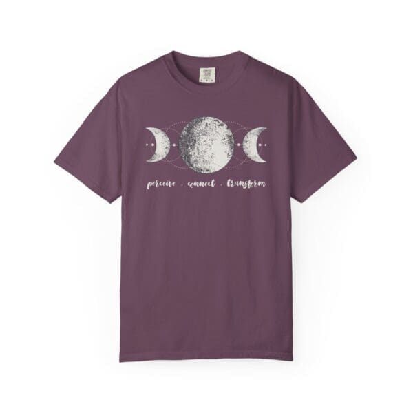 Perceive, Connect, Transform - Moon Phases Heavyweight T-Shirt - Image 7