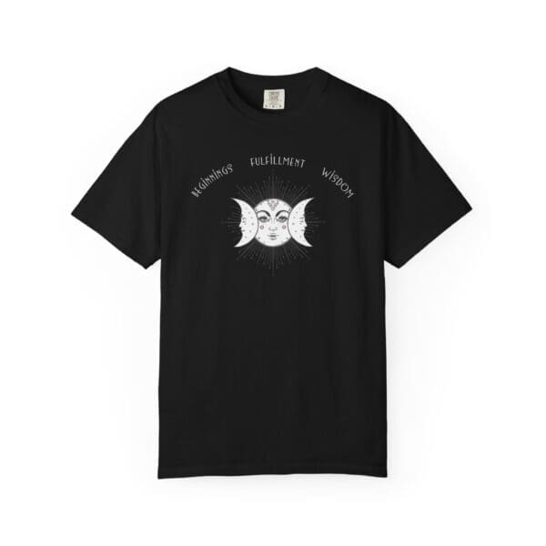 Beginnings, Fulfillment, Wisdom - Triple Moon Heavyweight T-Shirt - Image 12
