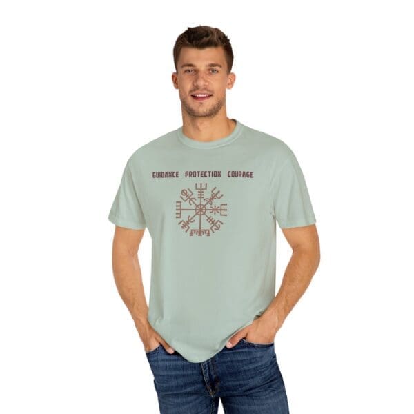 Guidance, Protection, Courage - Vegvisir Heavyweight T-Shirt - Image 18