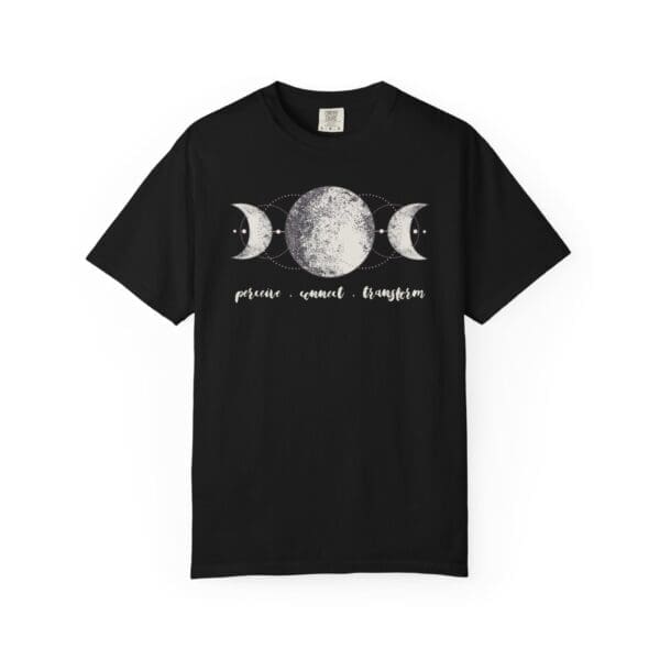 Perceive, Connect, Transform - Moon Phases Heavyweight T-Shirt - Image 3