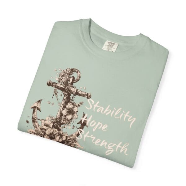 Stability, Hope, Strength - Anchor Heavyweight T-Shirt - Image 4