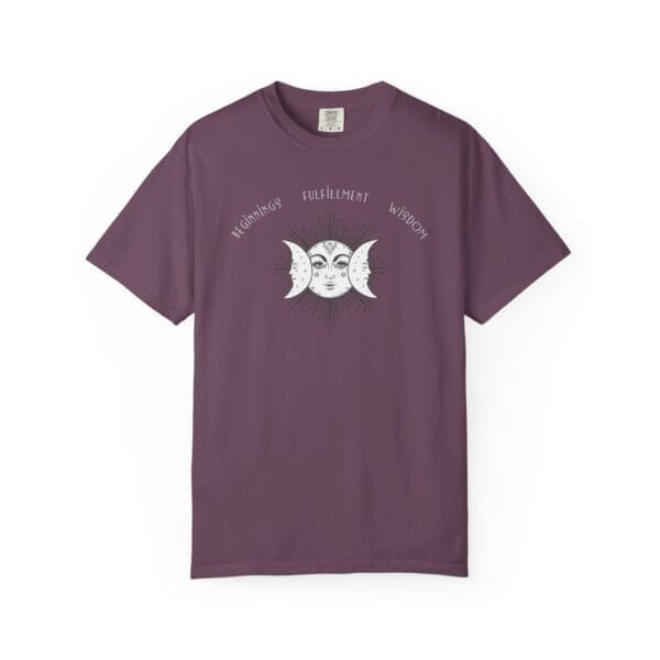 Beginnings, Fulfillment, Wisdom - Triple Moon Heavyweight T-Shirt - Image 8