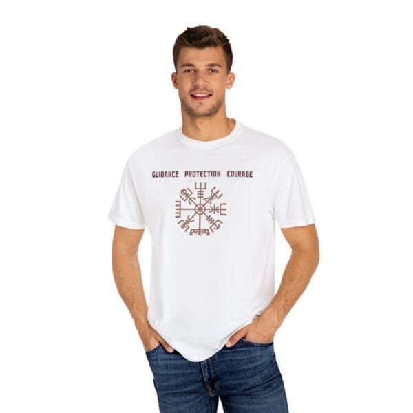 Guidance, Protection, Courage - Vegvisir Heavyweight T-Shirt - Image 5