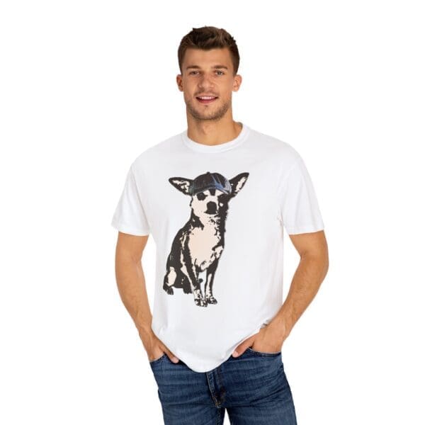 Newsboy Chihuahua Heavyweight T-Shirt - Image 5
