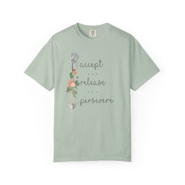 Accept, Release, Persevere - Down Arrow Heavyweight T-Shirt - Image 11