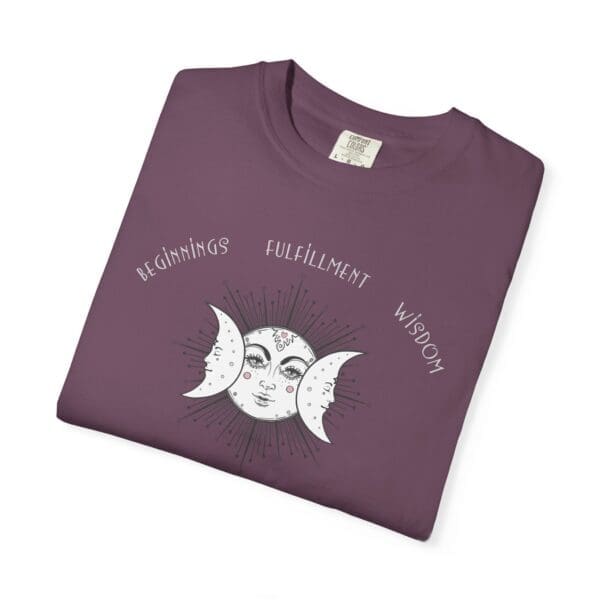 Beginnings, Fulfillment, Wisdom - Triple Moon Heavyweight T-Shirt - Image 9