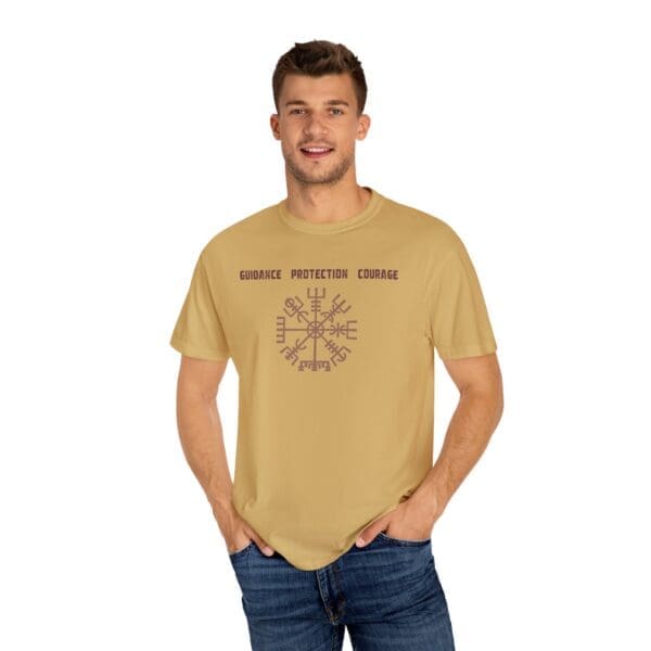 Guidance, Protection, Courage - Vegvisir Heavyweight T-Shirt - Image 13