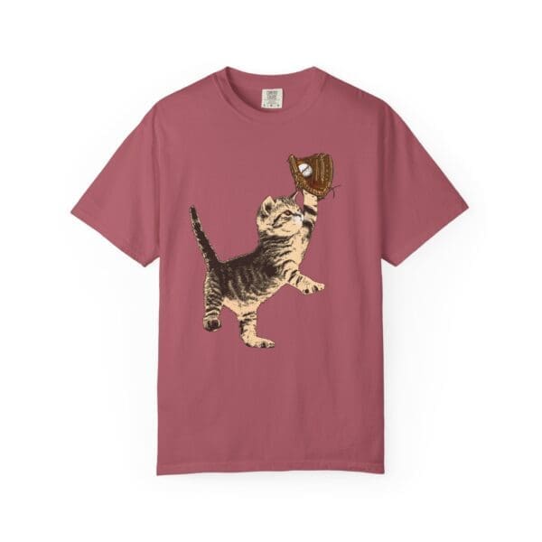 Baseball Kitten Heavyweight T-Shirt - Image 19