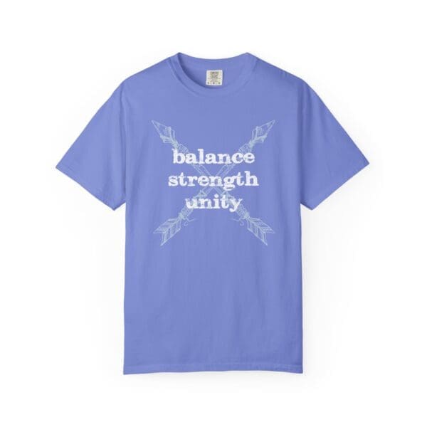 Balance, Strength, Unity - Crossed Arrows Heavyweight T-Shirt - Image 3