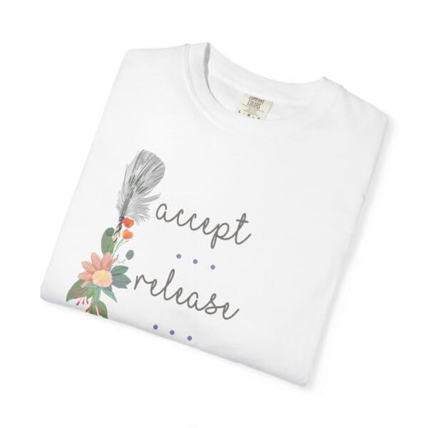 Accept, Release, Persevere - Down Arrow Heavyweight T-Shirt - Image 4