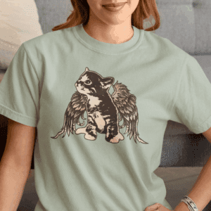 Angel Kitty Heavyweight T-Shirt