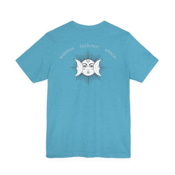 Beginnings, Fulfillment, Wisdom - Triple Moon Lightweight T-Shirt - Image 3