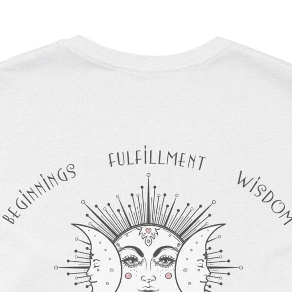Beginnings, Fulfillment, Wisdom - Triple Moon Lightweight T-Shirt - Image 8