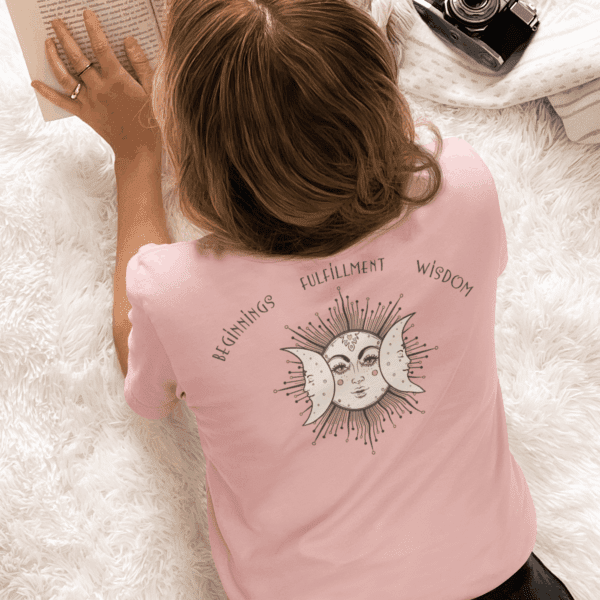 Beginnings, Fulfillment, Wisdom - Triple Moon Lightweight T-Shirt