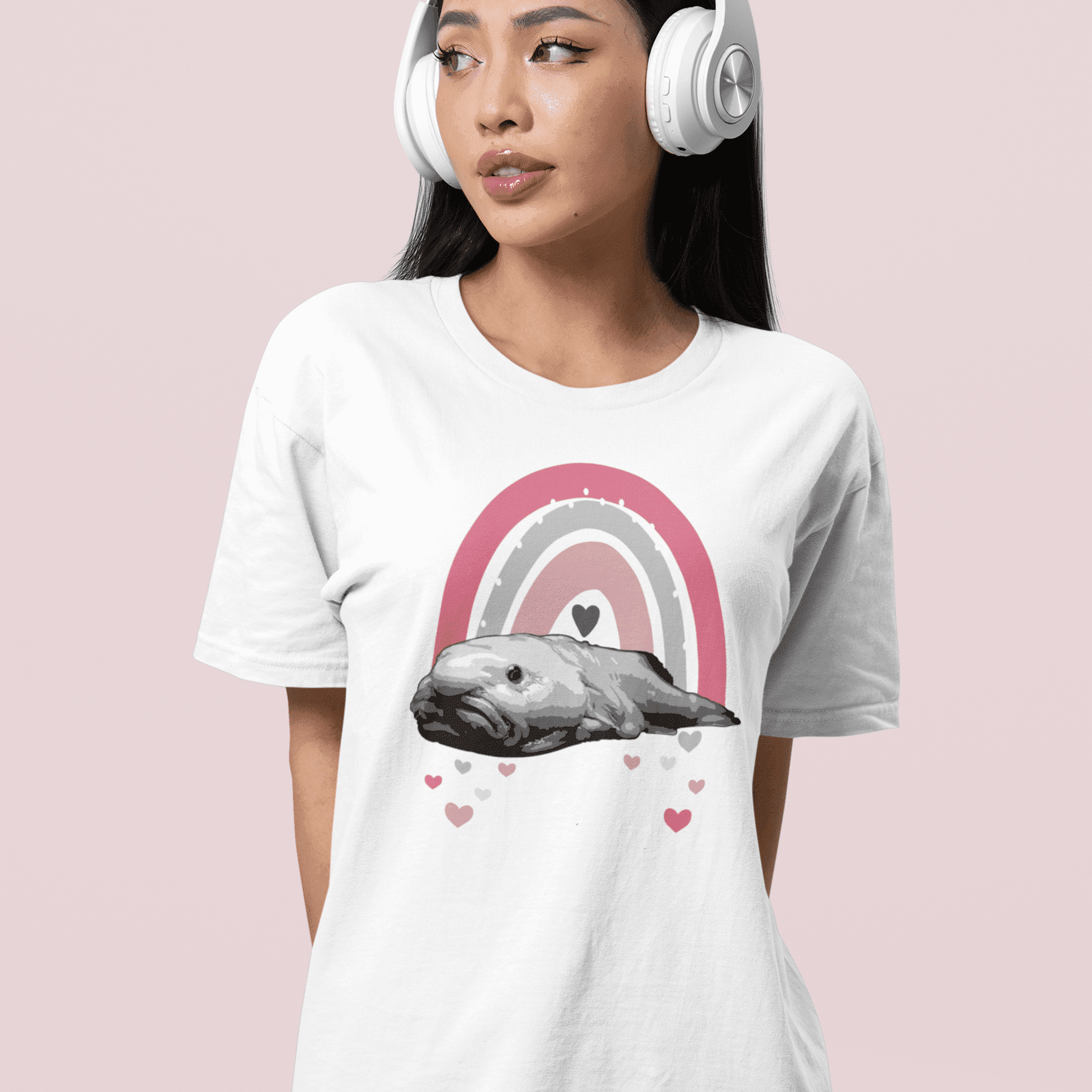 Boho Blobfish Rainbow Lightweight T-Shirt