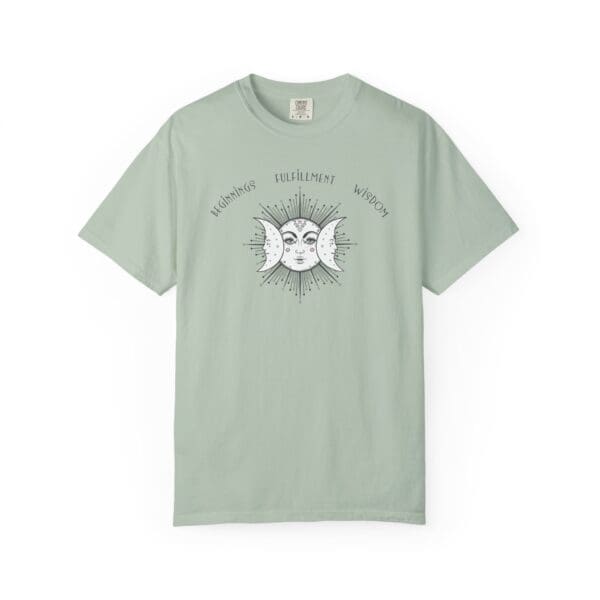 Beginnings, Fulfillment, Wisdom - Triple Moon Heavyweight T-Shirt - Image 16