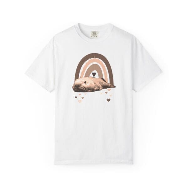 Boho Blobfish Rainbow Heavyweight T-Shirt - Image 3
