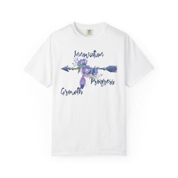 Innovation, Progress, Growth - Right Arrow Heavyweight T-Shirt - Image 3