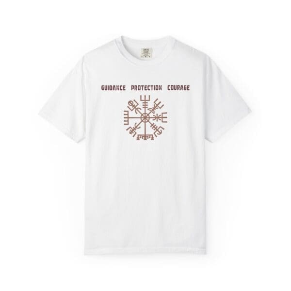 Guidance, Protection, Courage - Vegvisir Heavyweight T-Shirt - Image 3