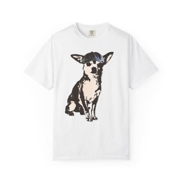 Newsboy Chihuahua Heavyweight T-Shirt - Image 3
