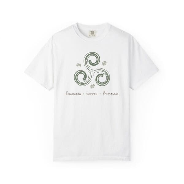 Connection, Growth, Awakening - Triskelion Heavyweight T-Shirt - Image 3