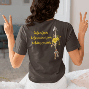 Intention, Determination, Achievement - Up Arrow Lightweight Tee