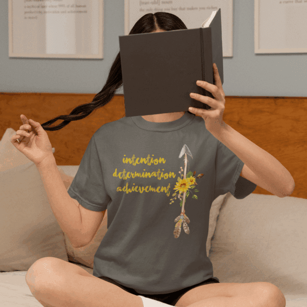 Intention, Determination, Achievement - Up Arrow Heavyweight Tee