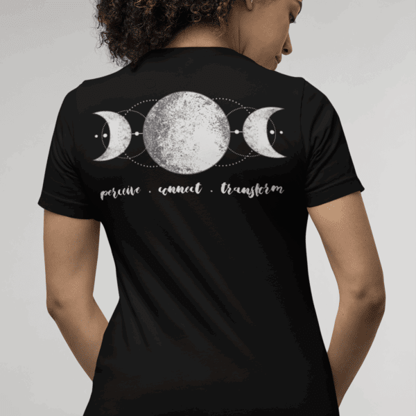 Perceive, Connect, Transform - Moon Phases Lightweight T-Shirt