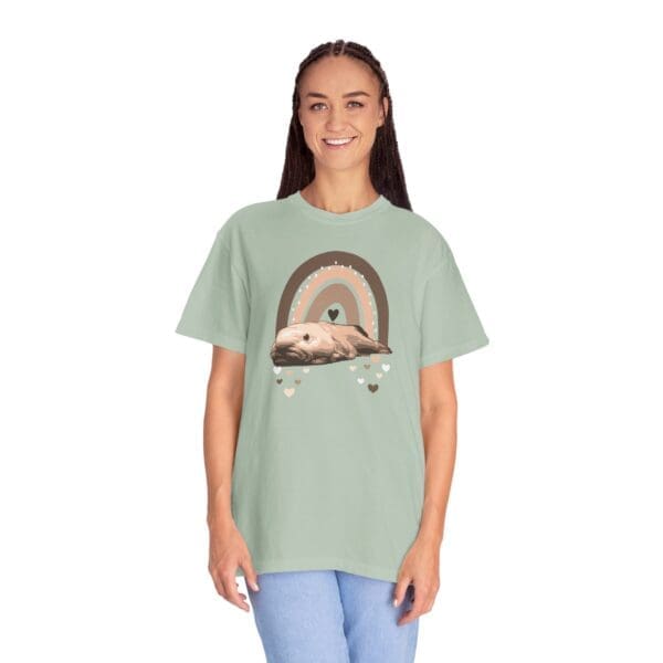 Boho Blobfish Rainbow Heavyweight T-Shirt - Image 15