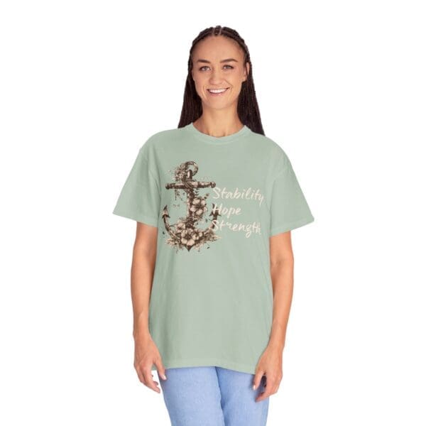 Stability, Hope, Strength - Anchor Heavyweight T-Shirt - Image 7