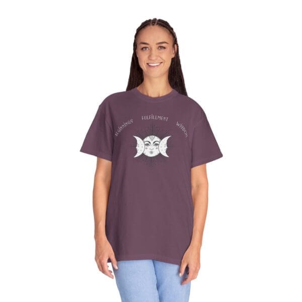 Beginnings, Fulfillment, Wisdom - Triple Moon Heavyweight T-Shirt - Image 11