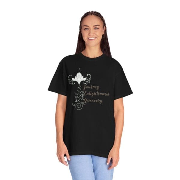 Journey, Enlightenment, Discovery - Unalome Lotus Heavyweight Tee - Image 23