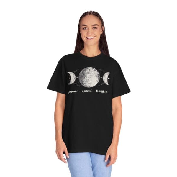 Perceive, Connect, Transform - Moon Phases Heavyweight T-Shirt - Image 5