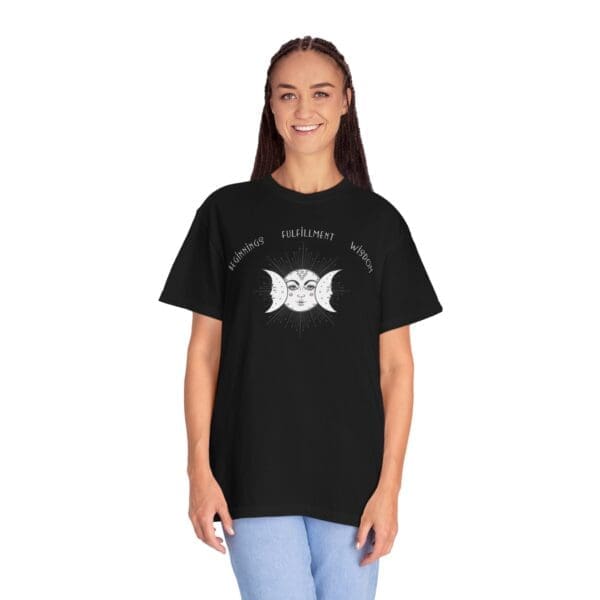 Beginnings, Fulfillment, Wisdom - Triple Moon Heavyweight T-Shirt - Image 15
