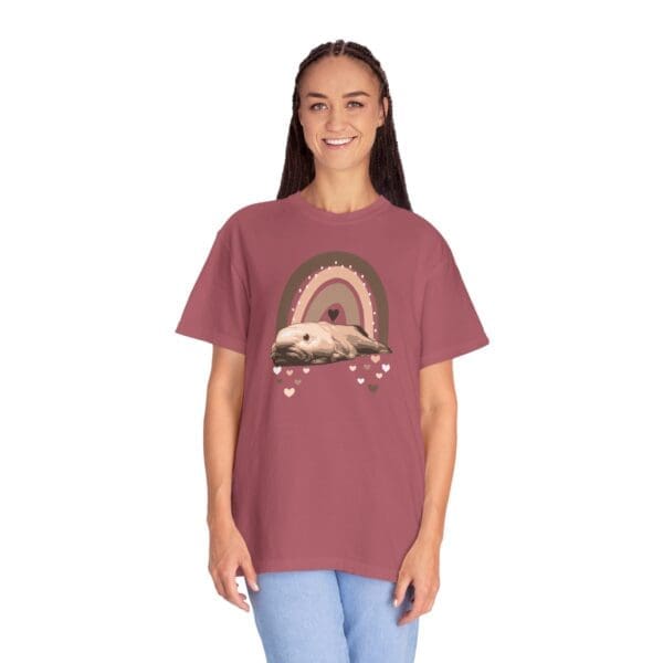 Boho Blobfish Rainbow Heavyweight T-Shirt - Image 23