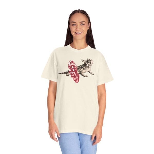 Dancing Horned Lizard Heavyweight T-Shirt - Image 11