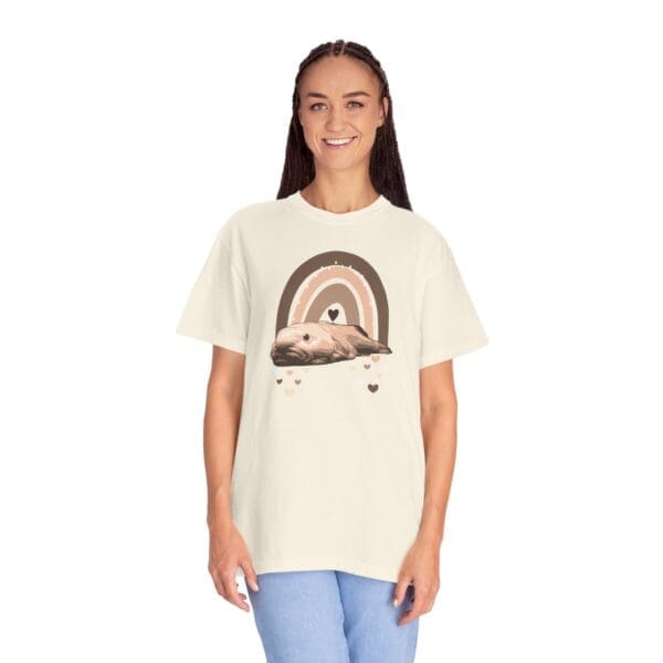 Boho Blobfish Rainbow Heavyweight T-Shirt - Image 11
