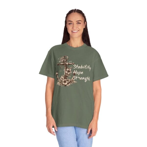 Stability, Hope, Strength - Anchor Heavyweight T-Shirt - Image 11