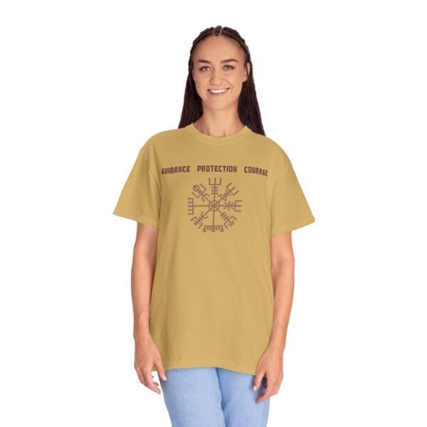 Guidance, Protection, Courage - Vegvisir Heavyweight T-Shirt - Image 14