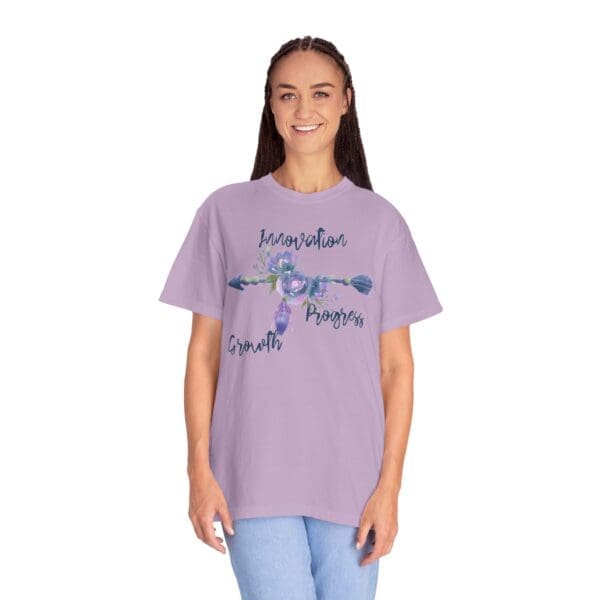 Innovation, Progress, Growth - Right Arrow Heavyweight T-Shirt - Image 14
