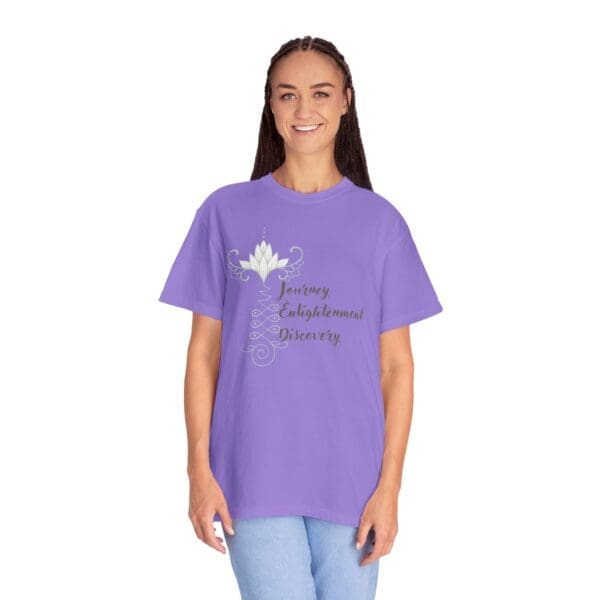 Journey, Enlightenment, Discovery - Unalome Lotus Heavyweight Tee - Image 19