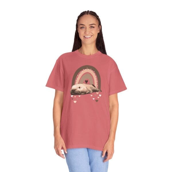 Boho Blobfish Rainbow Heavyweight T-Shirt - Image 19